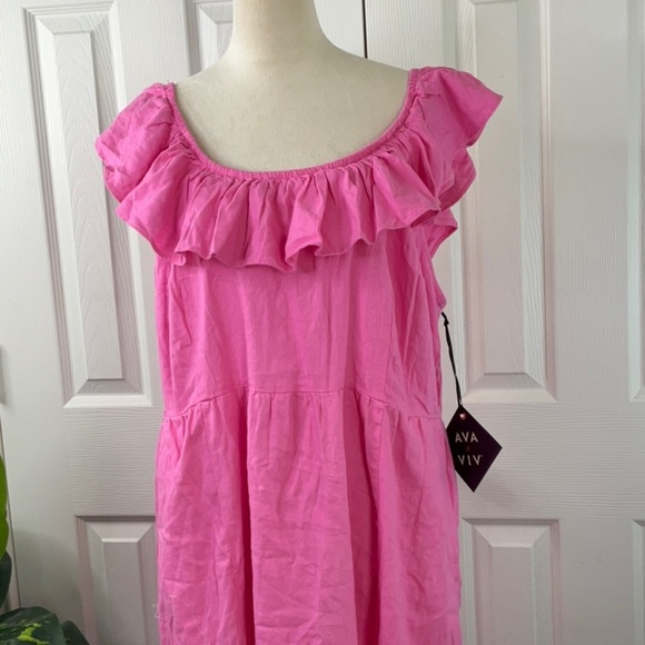 Ava & Viv- Womens Ruffle Maxi Empire Waist Dress Size 2X - Picture 4 of 16